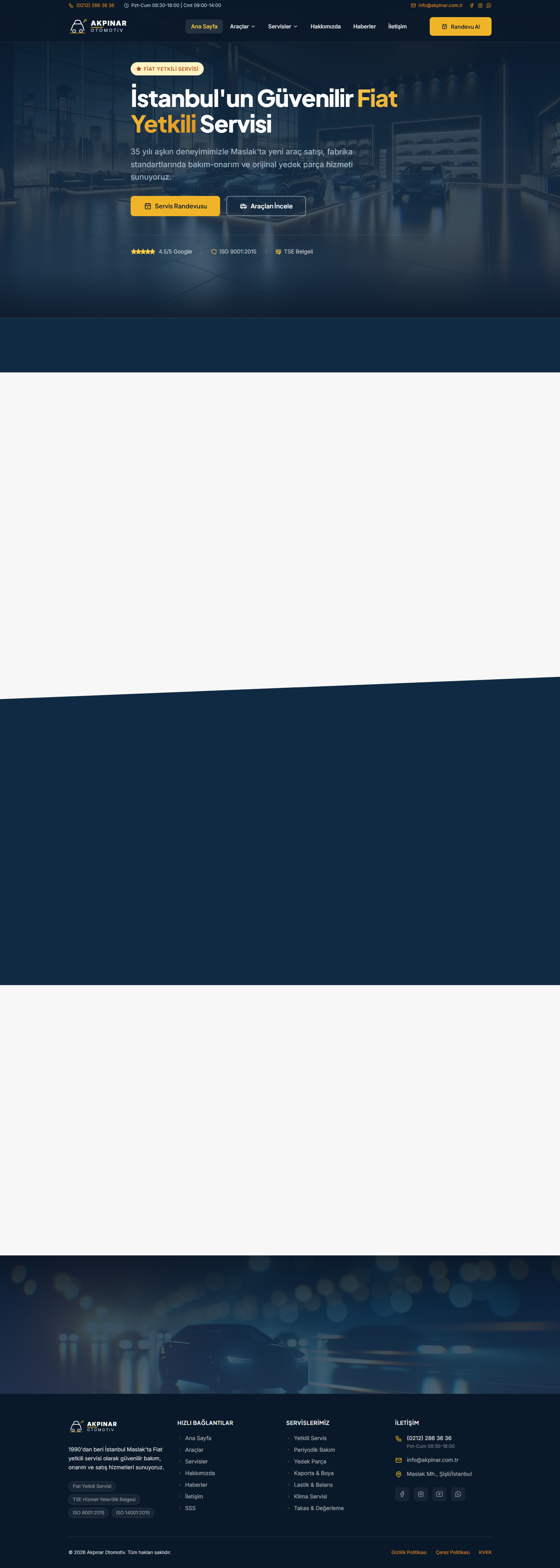 Local Business — new website desktop view