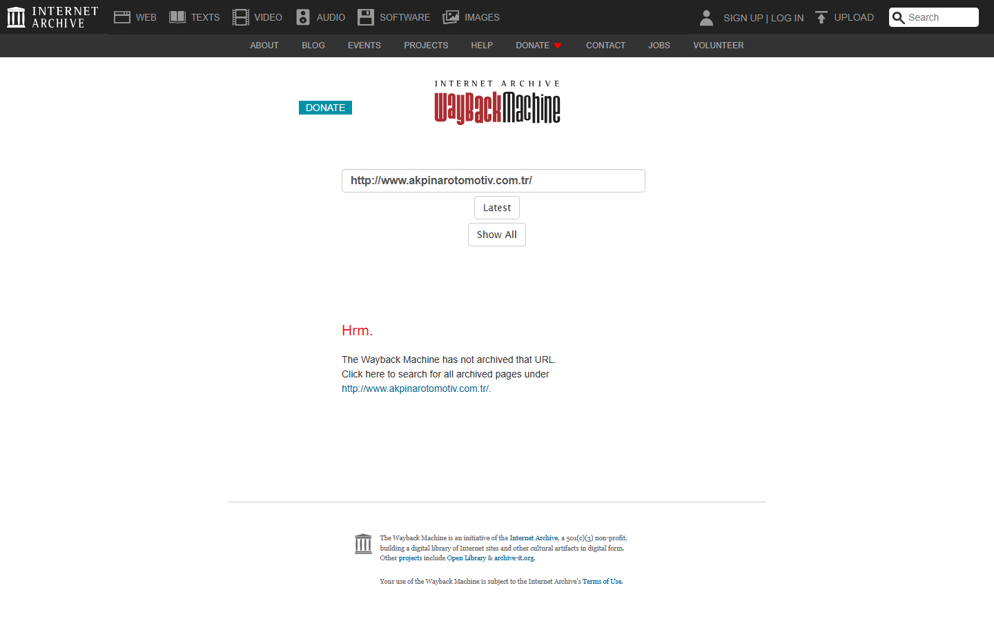 Local Business — old website desktop view